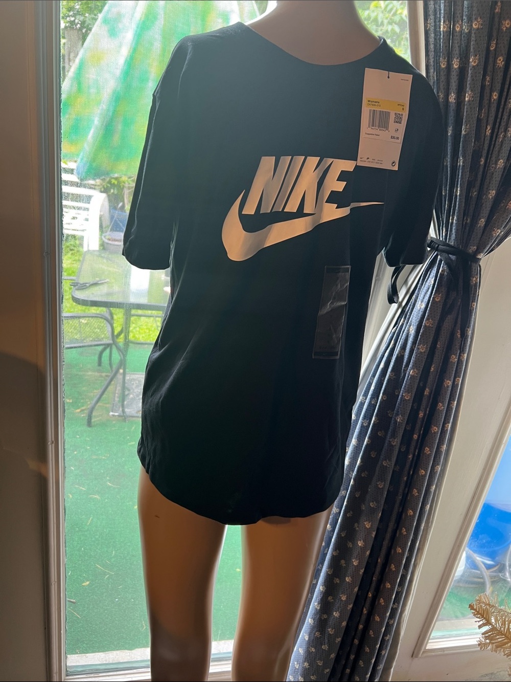 Nike Black T-Shirt with White Swoosh
